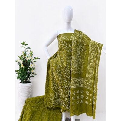 Dhani- Traditional Bandhani Suit Set In Cotton