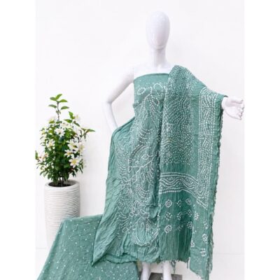 Dhani-Traditional Bandhani Suit Set In Cotton