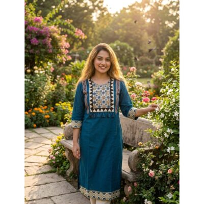 Saanvi- Ethnic Cotton Kurti