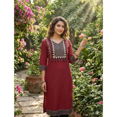 Saanvi- Ethnic Cotton Kurti