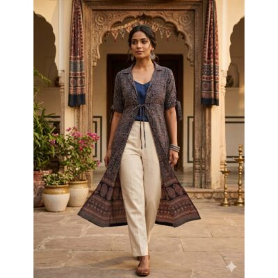 Varnika- Ethnic Print Long Shrug