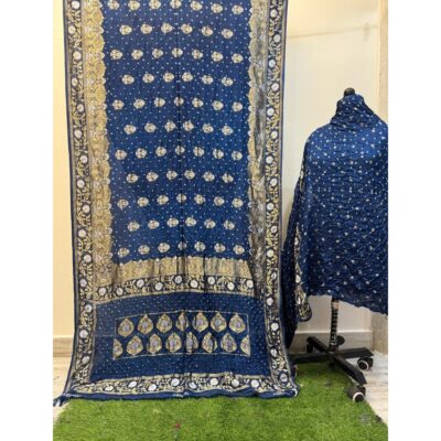 Raagini- Bandhani Saree With Banarsi Butti