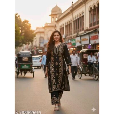 Adaa- Chikankari Kurta Palazzo Set