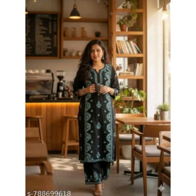 Adaa- Chikankari Kurta Palazzo Set