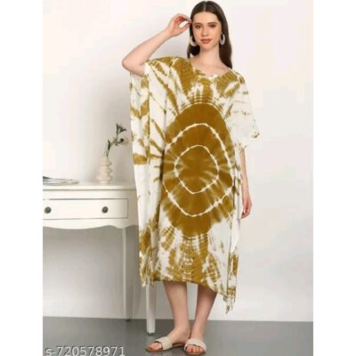 LivaFlow- Tie & Dye Rayon Crepe Kaftan