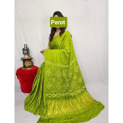 Kashvi- Modal Silk Bandhej Dani Saree