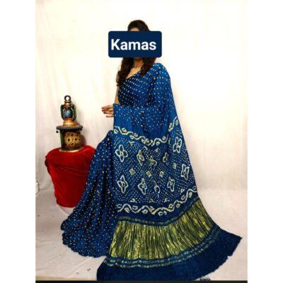 Kashvi- Modal Silk Bandhej Dani Saree