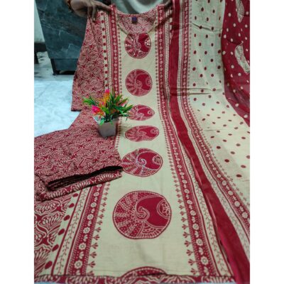 Kavya- Ajrakh Mirror Work Suit Set