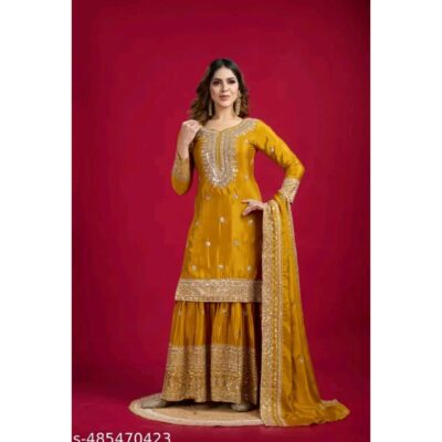 Kashira- Embellished Sharara Suit Set