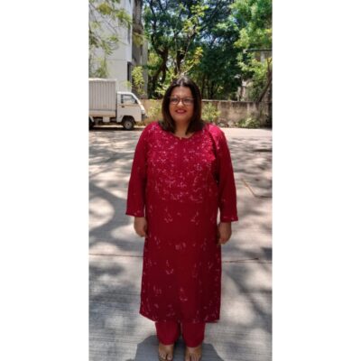 Rysa- Rayon Chikankari Kurti
