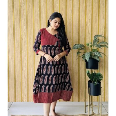 Aakriti- Ajrakh Print A-line One Piece