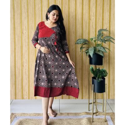 Aakriti- Ajrakh Print A-line One Piece