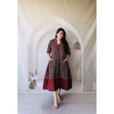 Aabha- Handcrafted Ajrakh One Piece