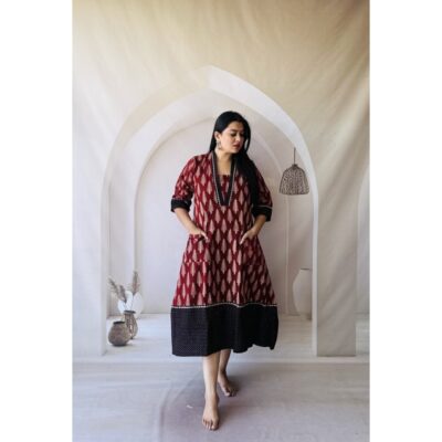 Aabha- Handcrafted Ajrakh One Piece