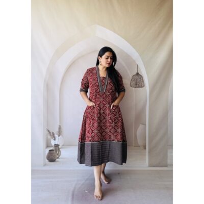 Aabha- Handcrafted Ajrakh One Piece