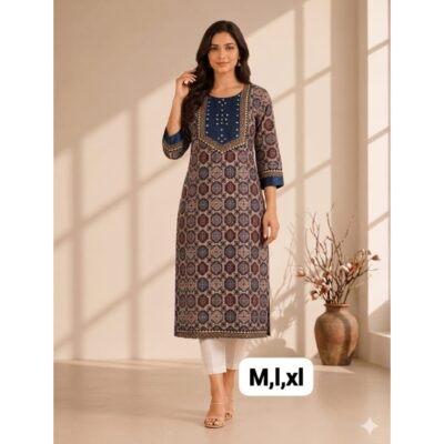 Meera- Mirror Work Cotton Kurti