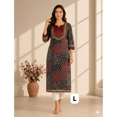 Meera- Mirror Work Cotton Kurti