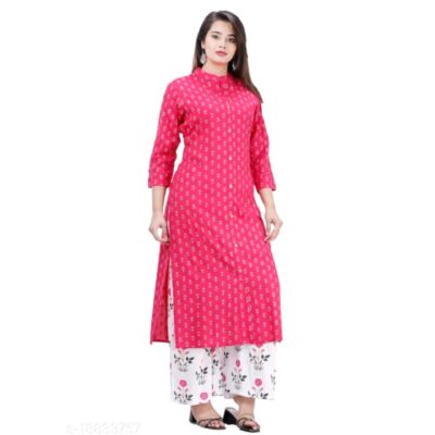 Ruhi- Rayon Printed Kurta Palazzo Set