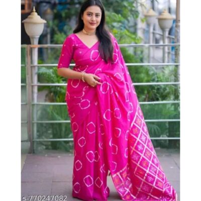 Kaashni- Jaipuri Print Mulmul Saree