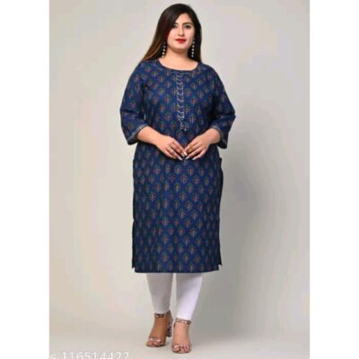 Reva- Plus size Printed Cotton Kurti