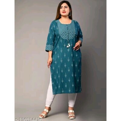 Reva- Plus size Printed Cotton Kurti