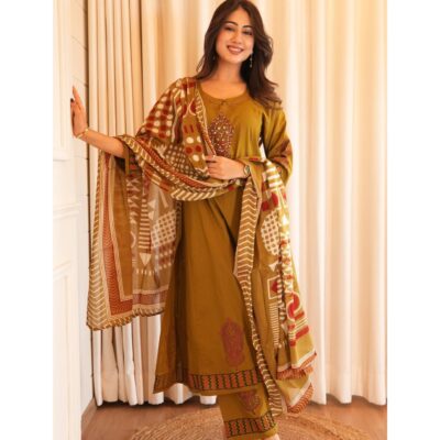 Reet- Ethnic 3 Piece Set In Cotton
