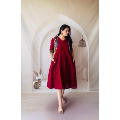Sai- Patchwork A-line One Piece