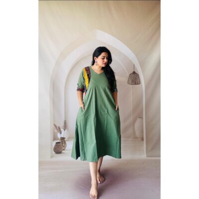 Sai- Patchwork A-line One Piece