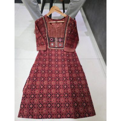 Aira- Ajrakh Mirror Work Kurti