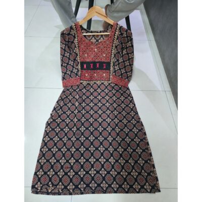 Aira- Ajrakh Mirror Work Kurti