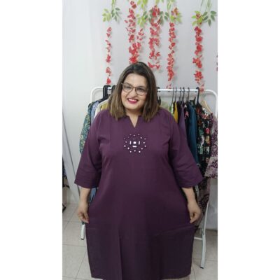 Aabira- Plus size Mirror Detail Kurti