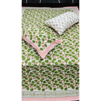 SoftNest- Handblock Printed Queen Size Bedsheet