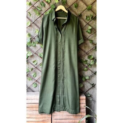 Zoya- Pleated Cotton One Piece