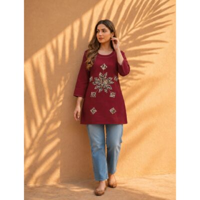 Arohi- Ethnic Embroidered Short Kurti