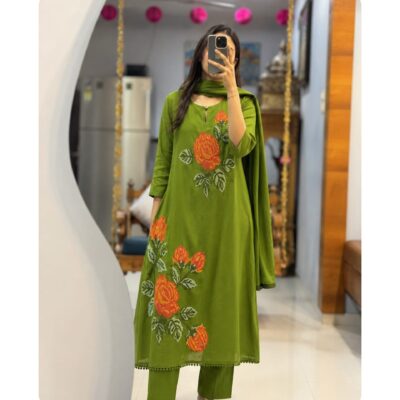 Vani- Flared Embroidered Suit Set