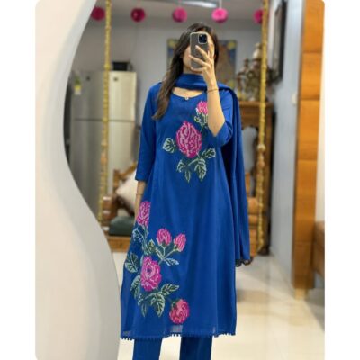 Vani- Flared Embroidered Suit Set