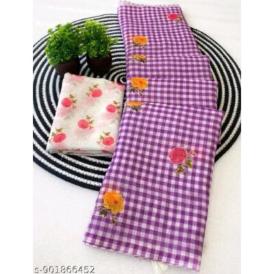 Tarika- Floral Print Cotton Linen Saree