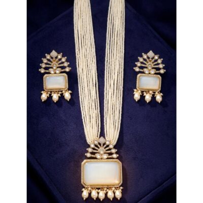 Zehra- Multi-Layered Pearl Necklace Set