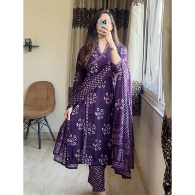 Vamika- Floral Print Cotton Suit Set