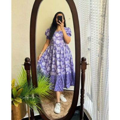 Rumi- Puff Sleeve Printed One Piece
