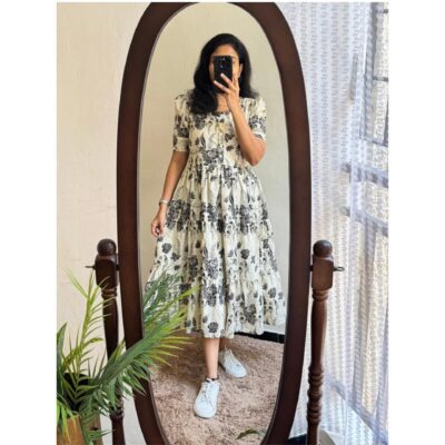 Rumi- Puff Sleeve Printed One Piece