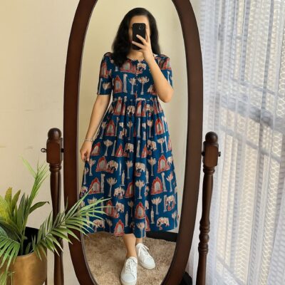 Rumi- Puff Sleeve Printed One Piece