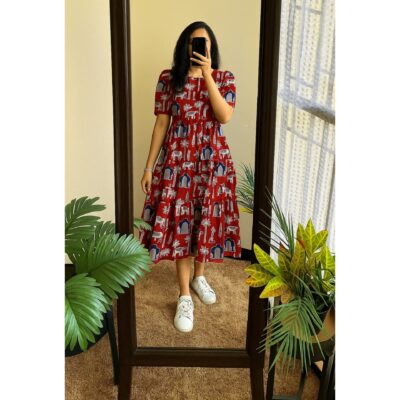 Rumi- Puff Sleeve Printed One Piece
