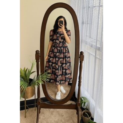 Rumi- Puff Sleeve Printed One Piece