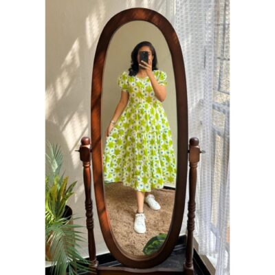 Rumi- Puff Sleeve Printed One Piece