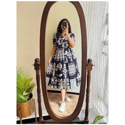 Rumi- Puff Sleeve Printed One Piece