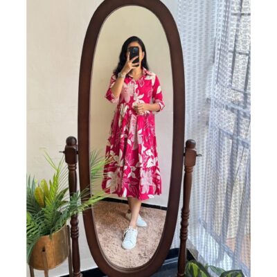 Rumi- Floral Print Collared One Piece