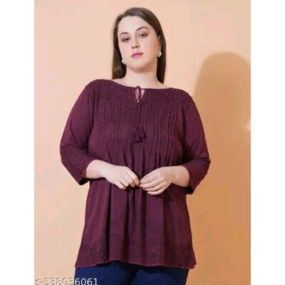 Sufi- Embroidered Rayon Top