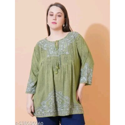 Sufi- Embroidered Rayon Top