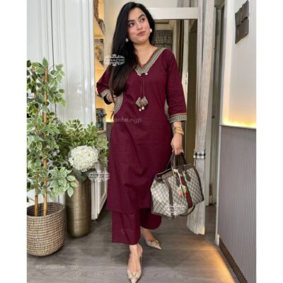 Kashida- Ethnic Embroidered Kurta Set